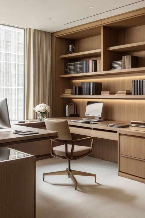 Boost Productivity with Minimalist Home Offices 🖥️✨ Design a clean and efficient home office with minimalist decor. Use simple furniture, neutral colors, and smart organization for a focused workspace. 🌿🏡 #MinimalistOffice #HomeDecor #ProductivityBoost #OfficeInspo Clean Nail Designs, Efficient Home Office, Study Table Design, Rustic Home Office, Home Study Rooms, Contemporary Office Design, Rustic Home Offices, Modern Home Offices, Minimalist Home Office