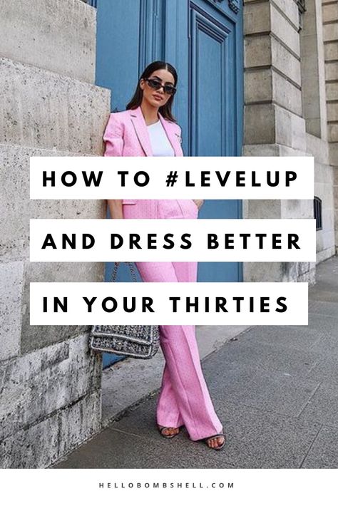 Does classy, sophisticated, chic style come to mind when you imagine how to dress in your thirties? Figuring out how can you pull this off can be tricky. These simple fashion tips will help you look like a put together, polished, and stylish lady. #StyleGuide #StyleTips #FashionTips Upgrade Fashion Style, How To Dress Classic Style, Dresses For 35 Year Old Women, Age 30 Fashion Woman, Millenial Work Fashion, What To Wear To A Dress Fitting, What’s My Dress Style, Sophisticated Mom Style, How To Change Your Clothing Style