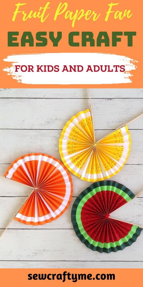 Paper Plate Fans, Caribbean Crafts, Tropical Activities, Diy Fans, June Crafts, Summer Arts And Crafts, Lemon Crafts, Babysitting Crafts, Paper Fruit