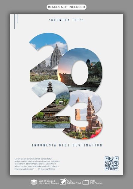 PSD travel destination poster template s... | Premium Psd #Freepik #psd Company Calendar Design Ideas, Calendar Design Ideas Creative, Calendar Ideas Design, Calendar Poster Design, Design Kalender, Graphic Calendar, Bunga Rampai, Destination Poster, Calendar Design Ideas