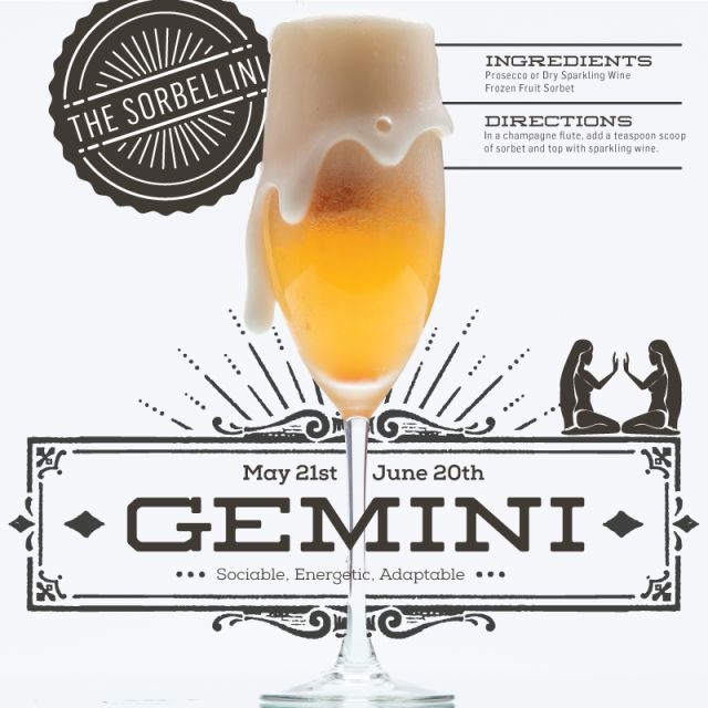 an advertisement for a beer festival with a glass full of liquid and the name gemini on it