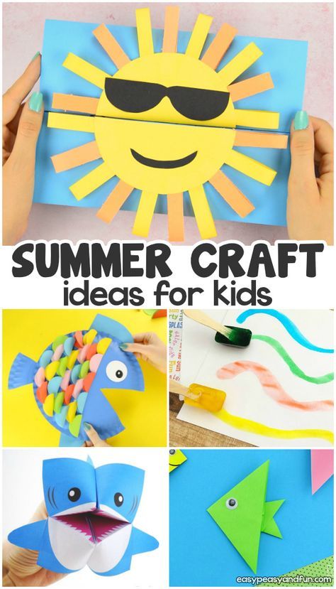 summer craft ideas for kids that are fun and easy to make with the sun, fish, and sea creatures