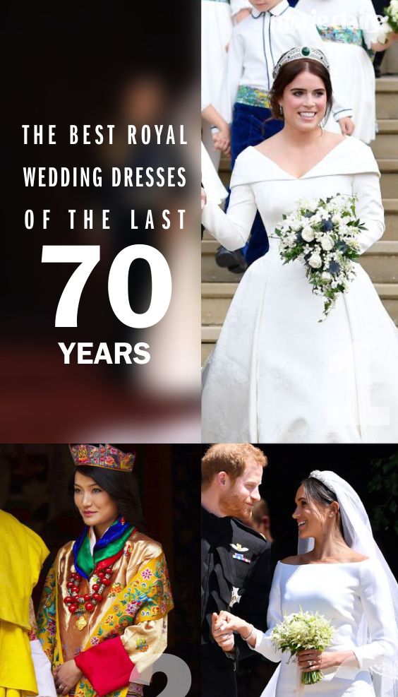 the royal wedding dresses of the last 70 years, from princess victoria to prince william and kate