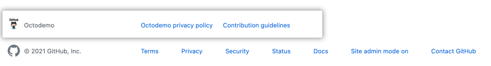 Custom footers