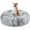 Gradient Grey, variant on Exclusivo Mezcla Calming Donut Pet Bed for Small Dogs 20", Anti-Anxiety Plush Cozy Warming Dog Bed, Pink Rainbow