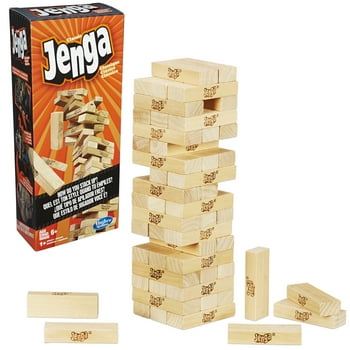 Jenga Classic Block Stacking Board Game for KidsKids, Family Games for 1  Players, Christmas Gifts for Kids, Ages 6 