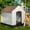 Brown, variant on Waleaf Durable Waterproof Plastic Dog House for Small to Large Sized Dogs, Indoor Outdoor Doghouse with Elevated Floor