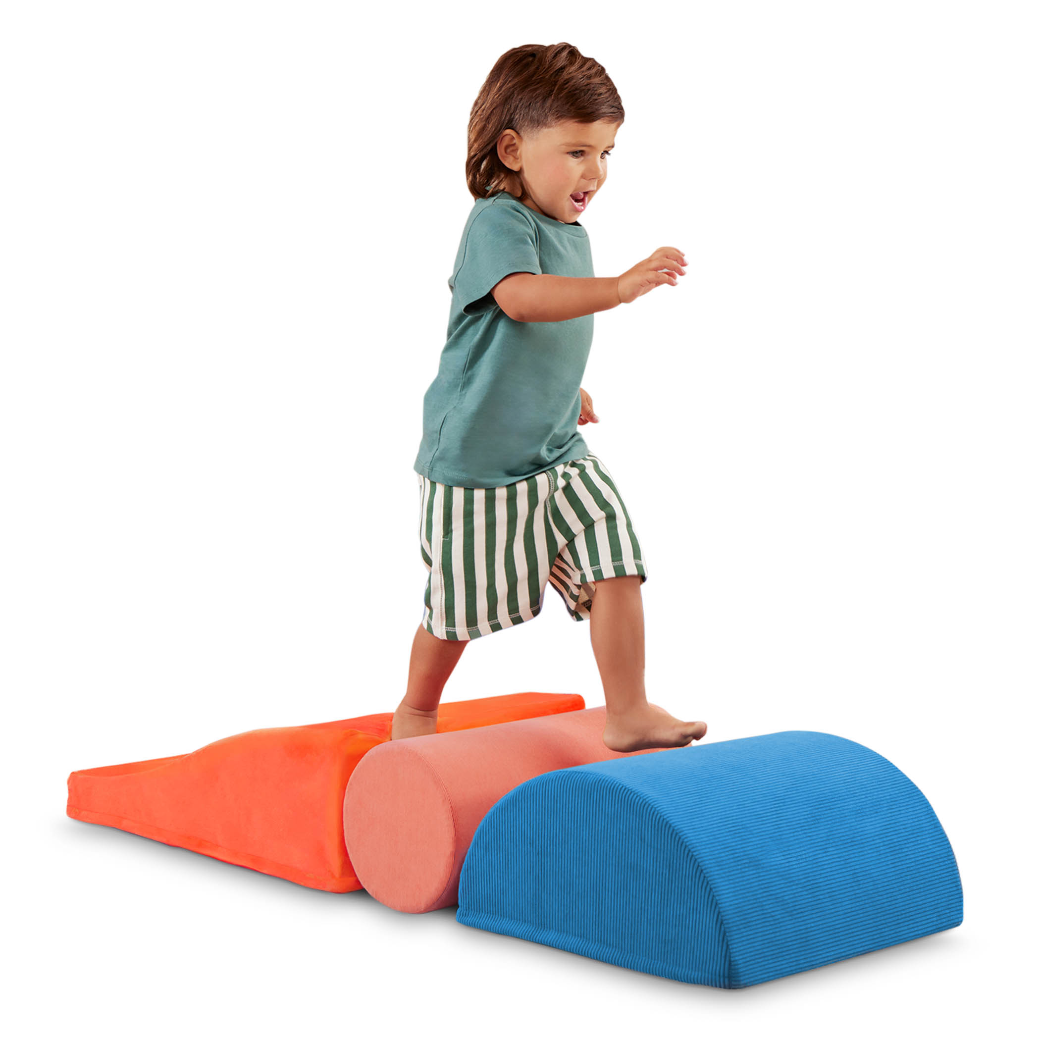 Battat Squishy Stack Rollers 3 Foam Play Shapes, Toddler and Preschool Toys, Multicolor