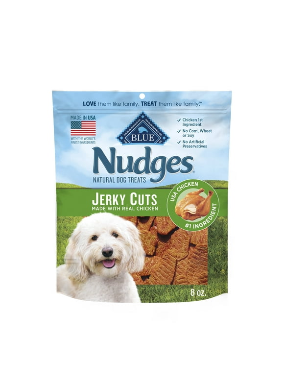 Blue Buffalo Nudges Jerky Cuts Dog Treats Made with Real Chicken, 8-oz. Bag