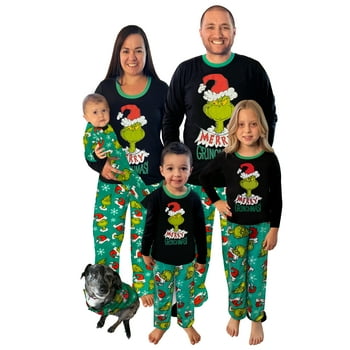 Dr. Seuss Baby Merry Grinchmas Matching Family Pajama Set, Onesie, Sizes 9M-18M