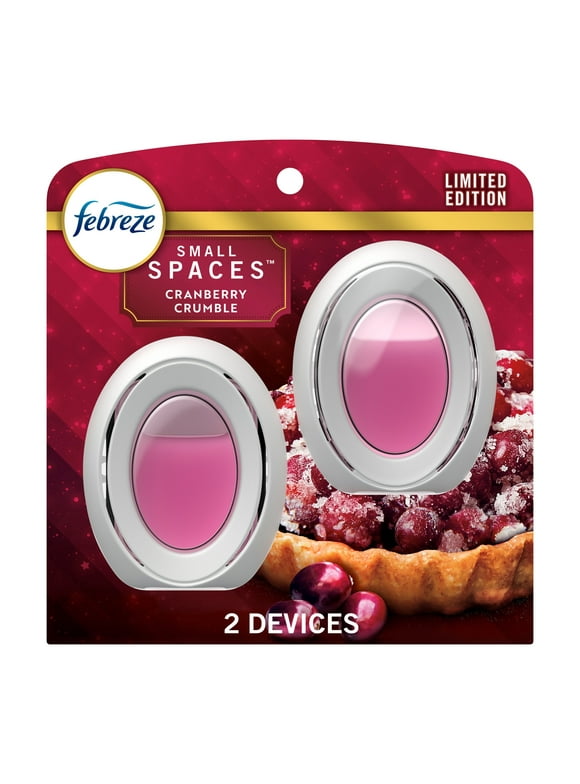 Febreze Odor Fighter Small Spaces Air Freshener Cranberry Crumble, 2ct, 15ml