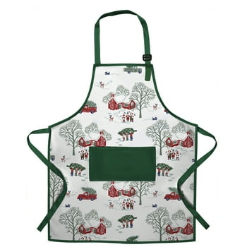 Holiday Time Christmas Plaid Apron – Festive Holiday Baking Apron