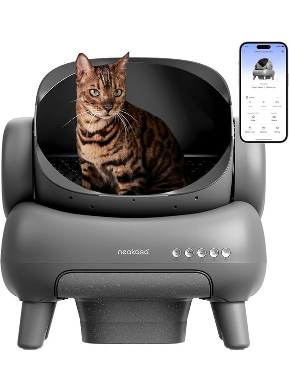 Neakasa M1 Open-Top Self-Cleaning Cat Litter Boxes, Automatic 7.17L Cat Litter Box with APP Control, Odor-Free Waste Disposal Includes Trash Bags