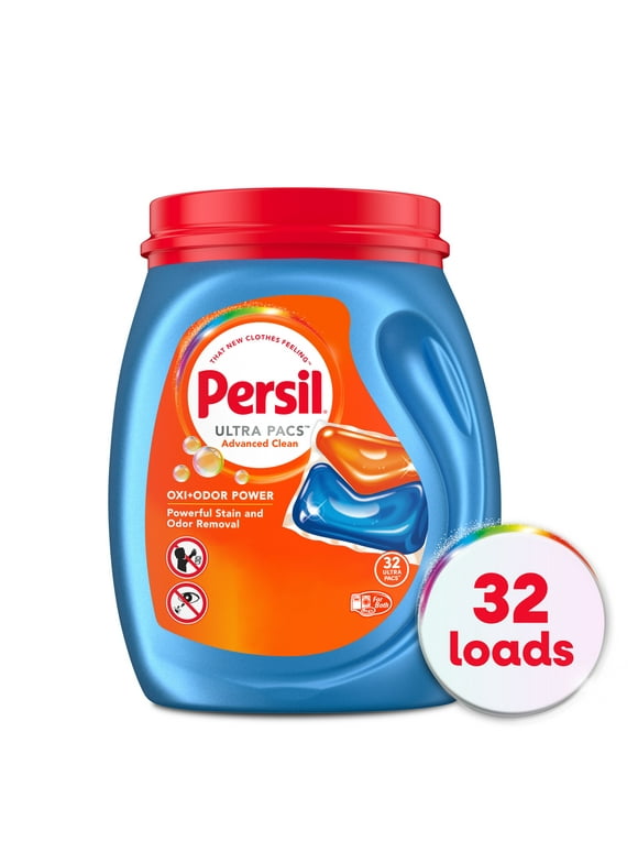 Persil Ultra Pacs Advanced Clean Oxi+Odor Power Laundry Detergent, 32 count