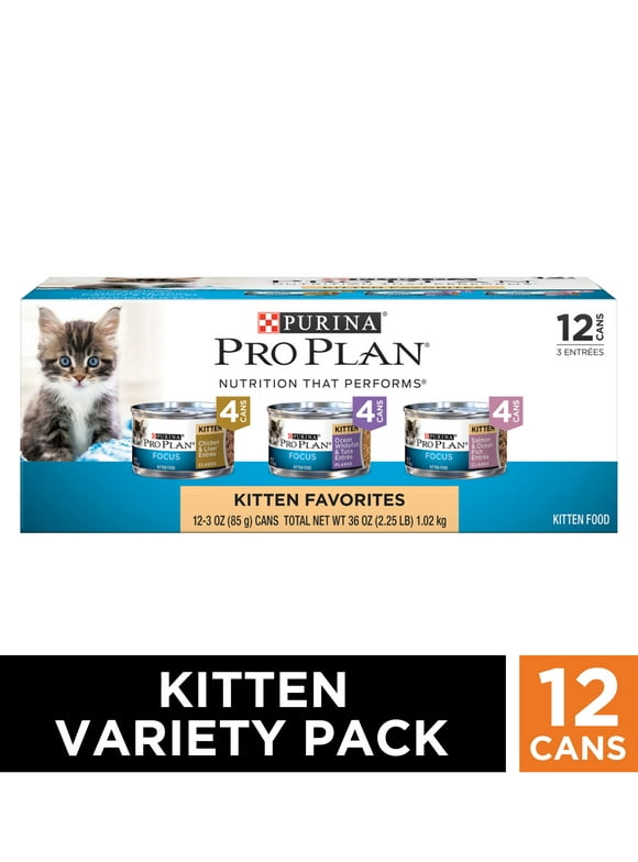 Purina Pro Plan Development, High Protein Variety Pack, Wet Kitten Food, 3 oz Can