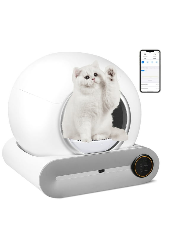 TAKOYI Automatic Cat Litter Box, Self Cleaning Scooping and Odor Removal, App Control Support WiFi, Intelligent Radar Smart Auto Litter Box with Liner