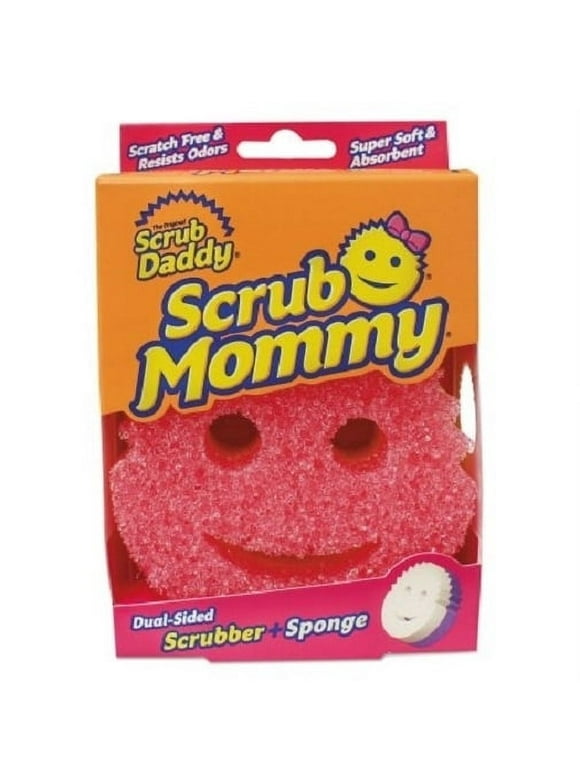 Scrub Daddys Scrub Mommy - Non-Scratch Dish Scrubber Cleaning Sponge for the Kitchen, Bathroom, and more Multi-Surface Safe - Dual-Sided Dish Sponge for Scrubbing and Wiping, 1 Count