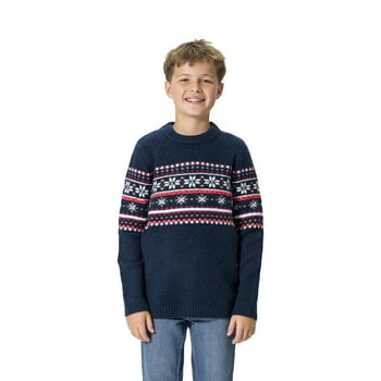 Wonder Nation Boys' Fairisle Sweater, Sizes 4-18 & Husky