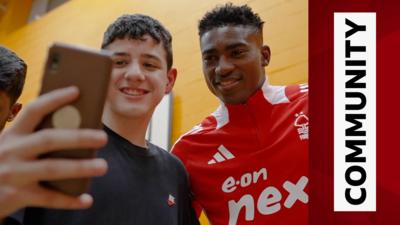 Nottingham Forest's Taiwo Awoniyi poses for a photo