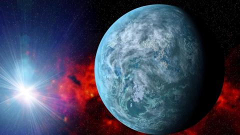 Artist's impression of a super-Earth exoplanet.