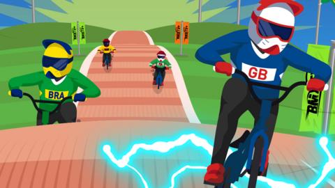 New BMX racing game. Pedal as fast as you can to the finish in BMX Checkpoint Chasers.