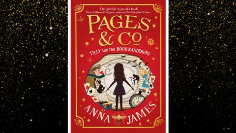 an image of pages and co: tilly and the bookwanderers on a black starry background