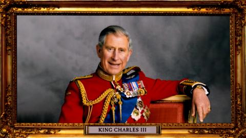 King Charles III, smiling along with the Monarchs Song