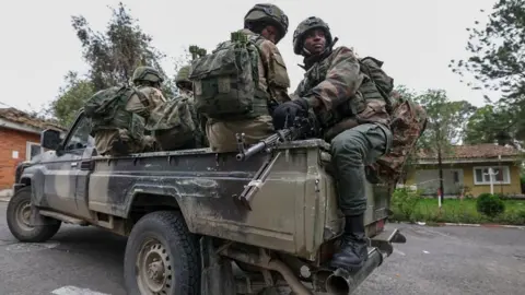 Armed M23 rebels drive in Goma, eastern Democratic Republic of Congo. Photo: 31 January 2025