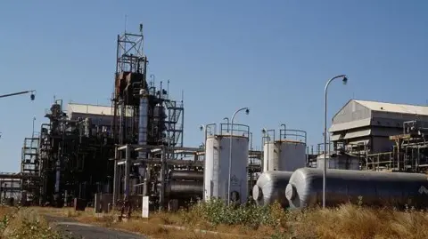 A general view of the Union Carbide plant. A gas leakage from this pesticide plant killed thousands of people in Bhopal in 1984.