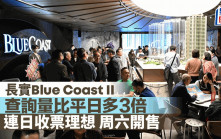 長實Blue Coast II查詢量比平日多3倍 連日收票理想 周六開售