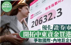 施政報告2024丨優化證券市場 開拓中東資金買港股 爭取國際、內地巨企IPO 深化「互聯互通」 豐富離岸人幣業務