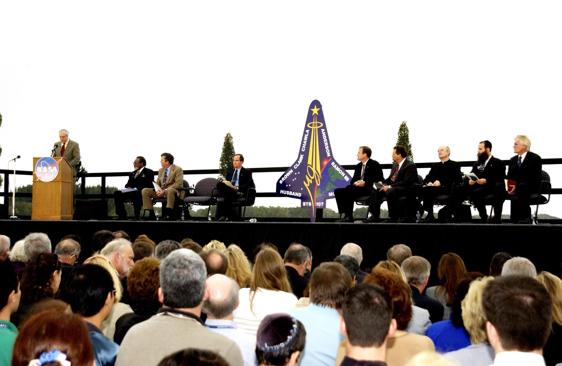 A STS-107 memorial service