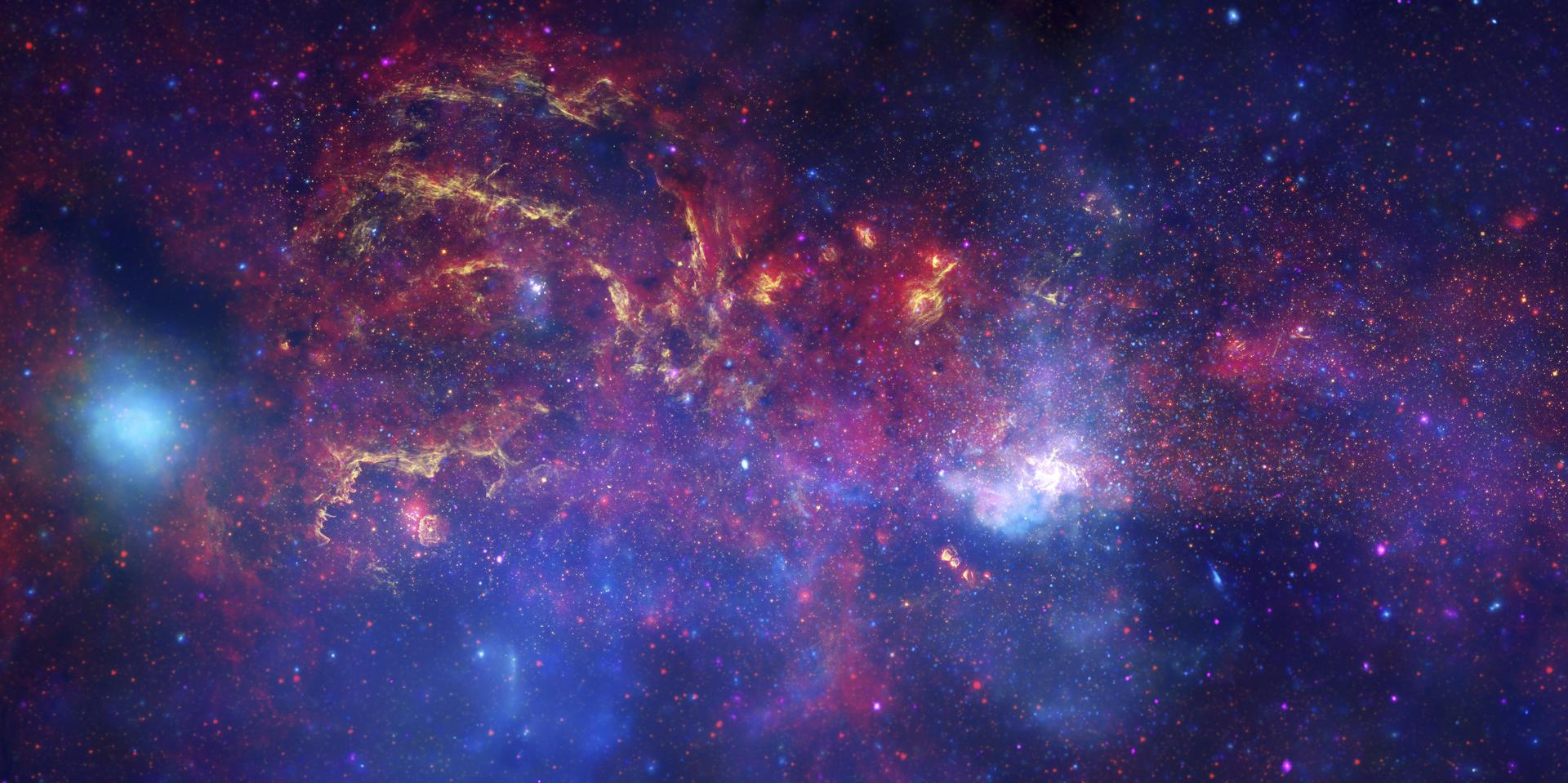 In celebration of the International Year of Astronomy 2009, NASA's Great Observatories -- Hubble Space Telescope, Spitzer Space Telescope, and Chandra X-ray Observatory -- have produced a matched trio of images of the central region of our Milky Way.