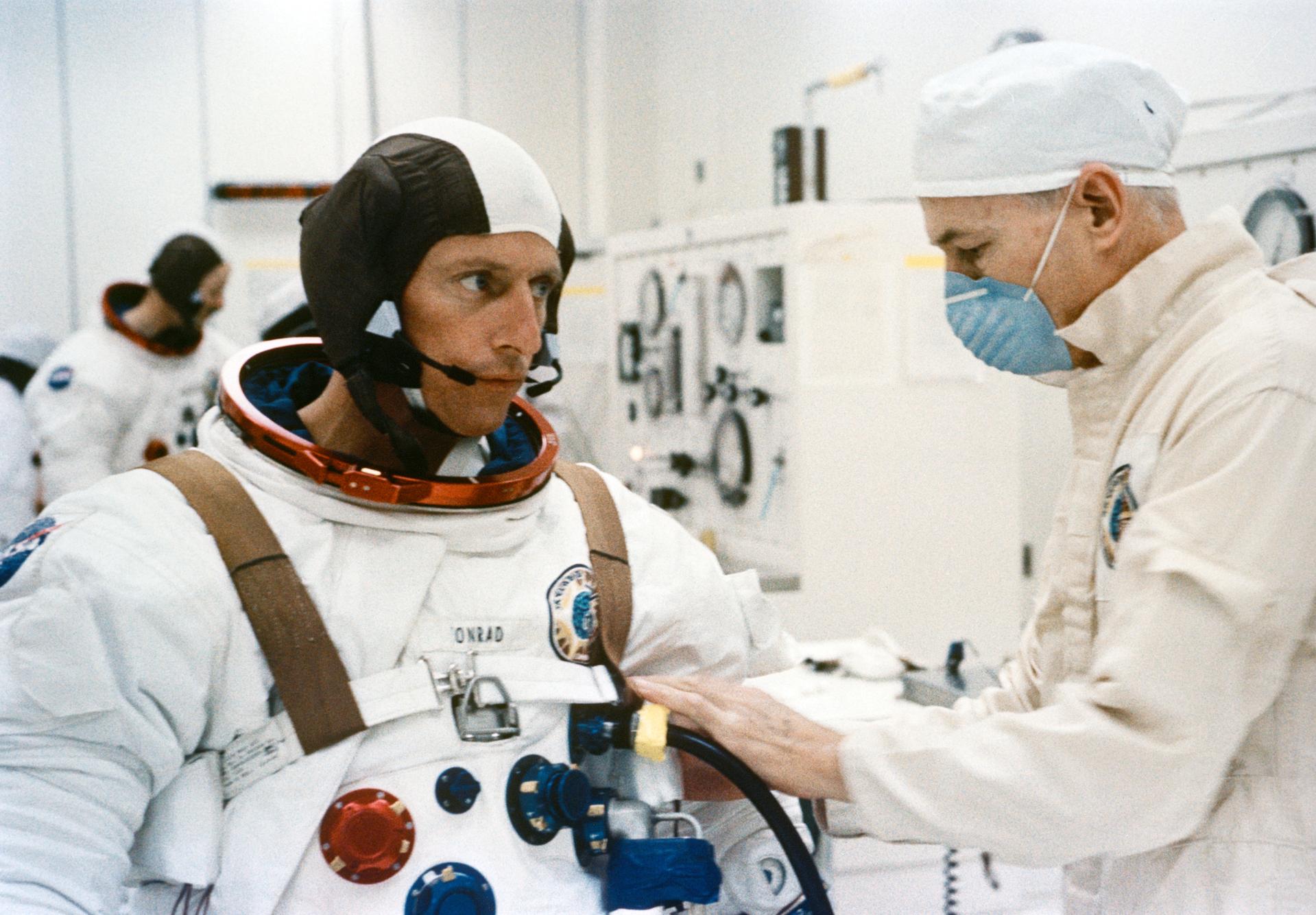 Astronaut Pete Conrad prepares for launch at Kennedy Space Center