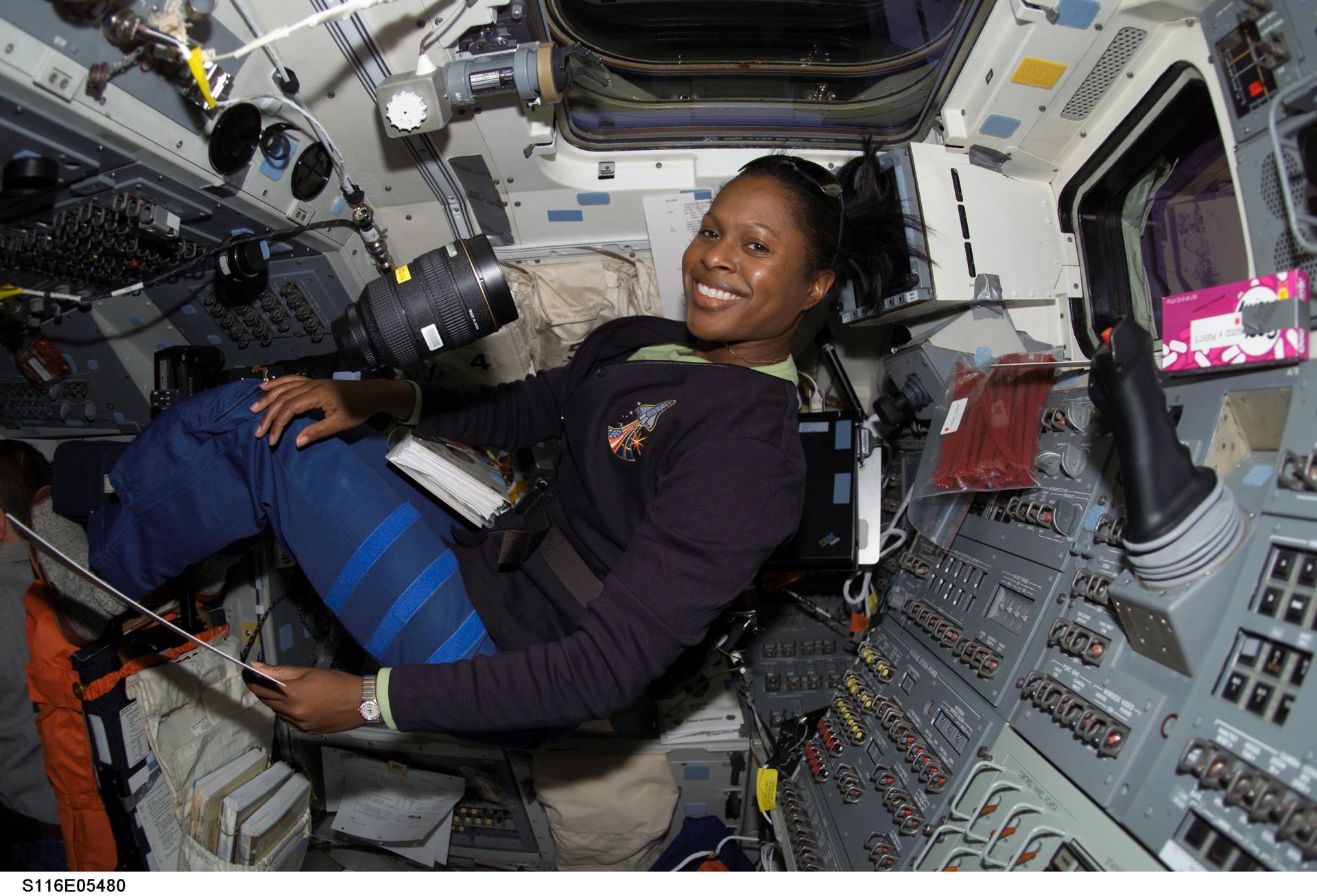 Astronaut Joan E. Higginbotham on the STS-116 mission