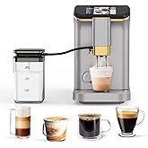 Euker Espresso Machine with Milk Tank, 20 Bar Hot & Iced Coffee Machine, Built-in Grinder, Touch Screen Espresso Maker with S