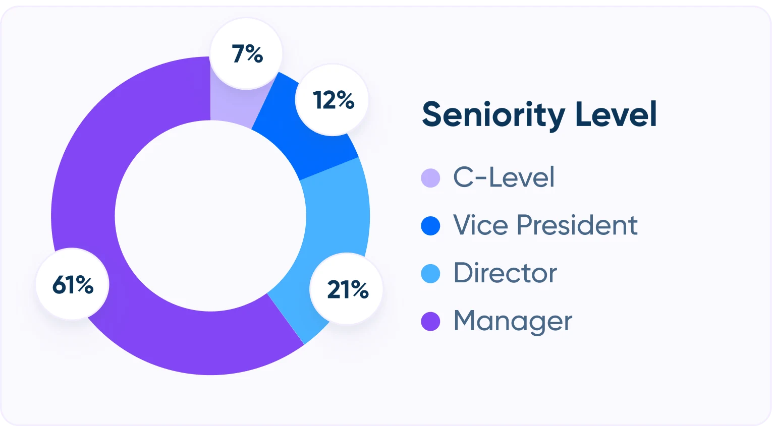 Demographics: The people behind the report by seniority level