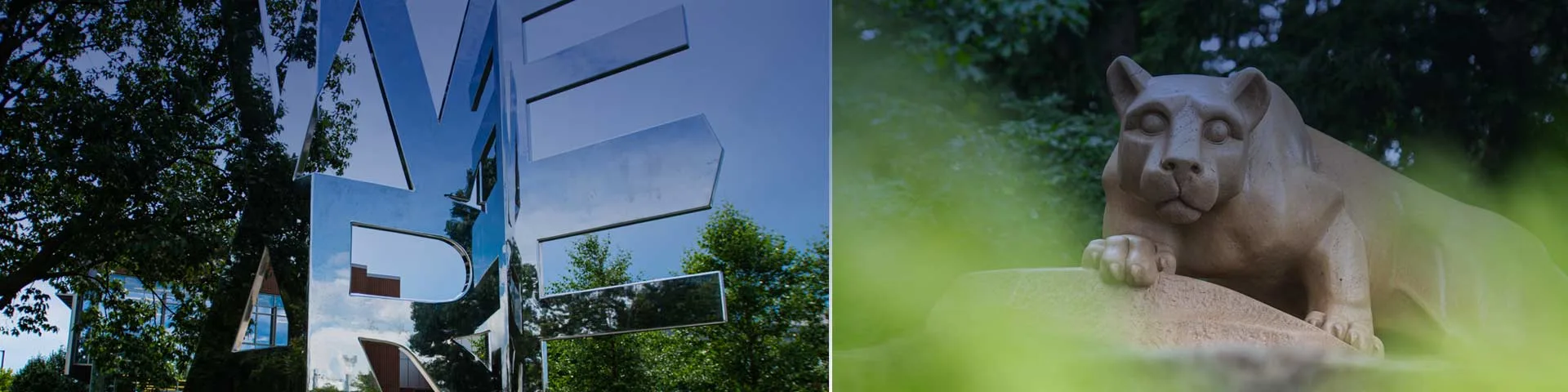 We Are structure and Nittany Lion Shrine