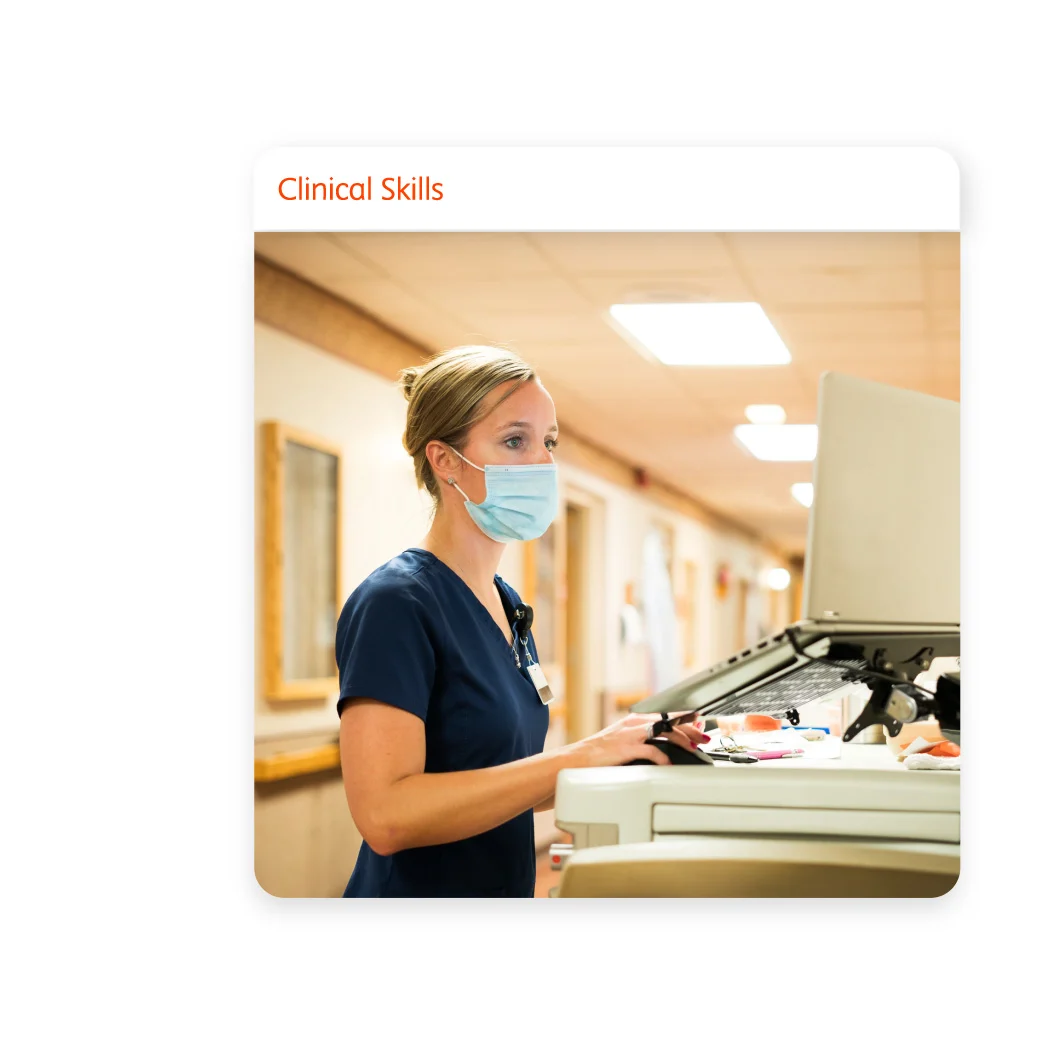 Nurse working at computer