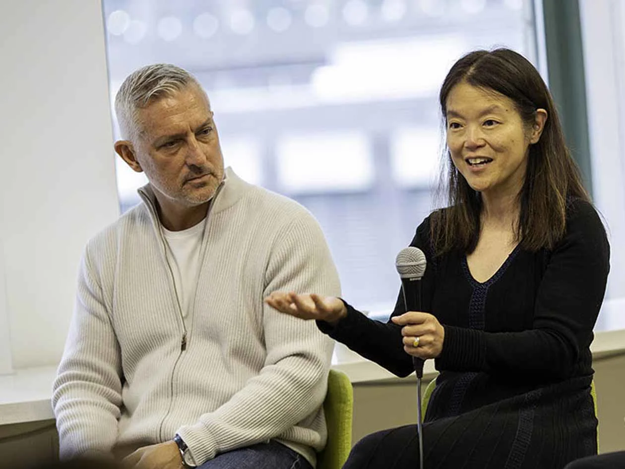 Elsevier's Mie Yun Lee speaking on a panel