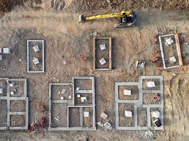 Aerial photo of a construction site by Richard Newstead/Moment via Getty Images