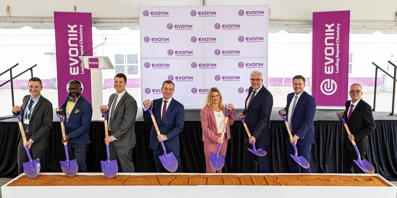 In October 2024, Evonik leaders held a groundbreaking ceremony for a major silica expansion at the company’s Charleston site. (Source: Evonik)