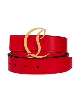 Women's CL Logo Leather Belt...