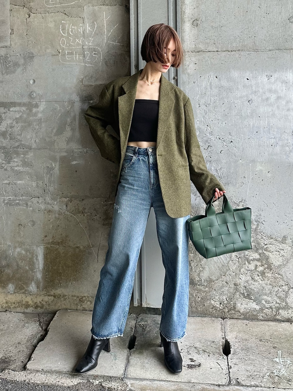 IMOKOさんの「PUNA vintage long denim（プナビンテージロングデニム)（BLACK BY MOUSSY）」を使ったコーディネートの1枚目の写真