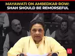 Mayawati on Ambedkar row: HM Amit Shah should retract his statement on Babasaheb