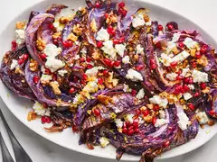 A Warm Cabbage Walnut Feta Salad for Brunch