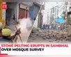 Clashes erupt in UP's Sambhal over mosque survey:Image