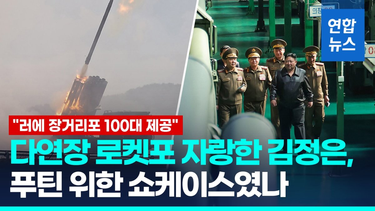 [영상] "북, 러시아에 240㎜ 방사포 등 주력 장거리포 100대 제공"