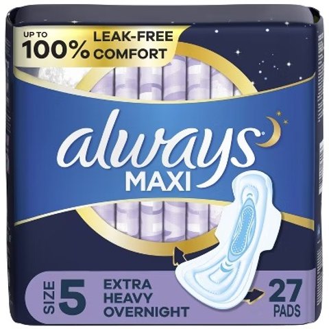 Always Maxi 特长夜用卫生巾 - 5号尺寸