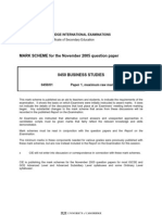 MARK SCHEME For The November 2005 Question Paper